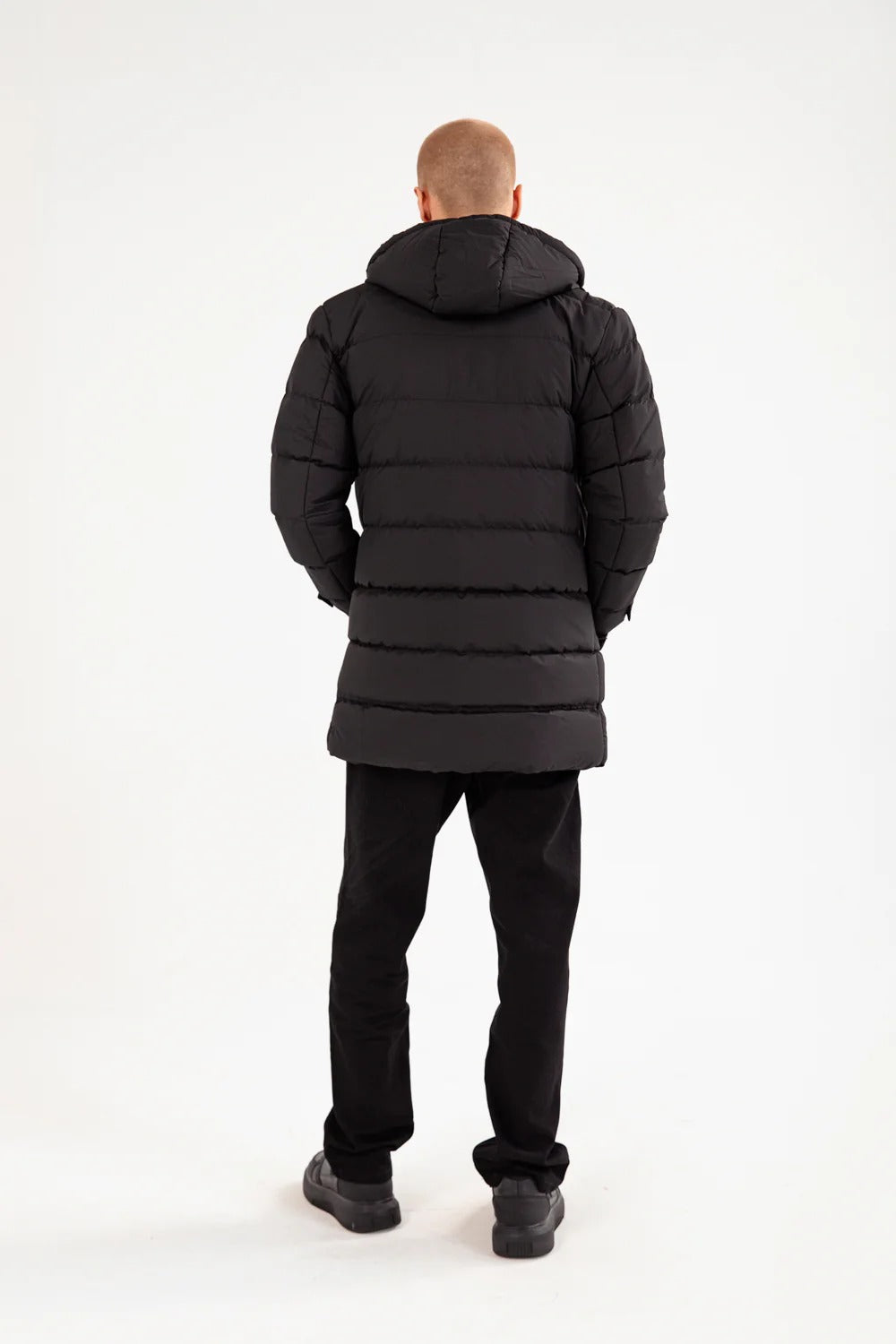 LONG PUFFER HOODIE JACKET